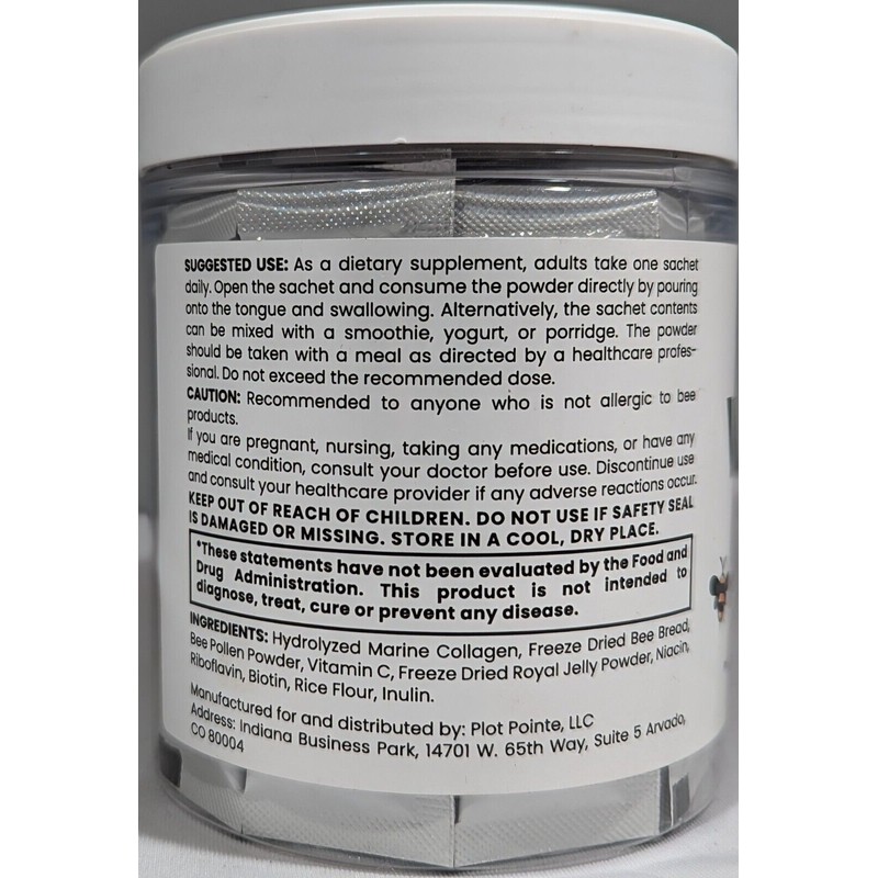 Bee Vitality Shot, Bee Pollen & Royal Jelly, 30 Sachets