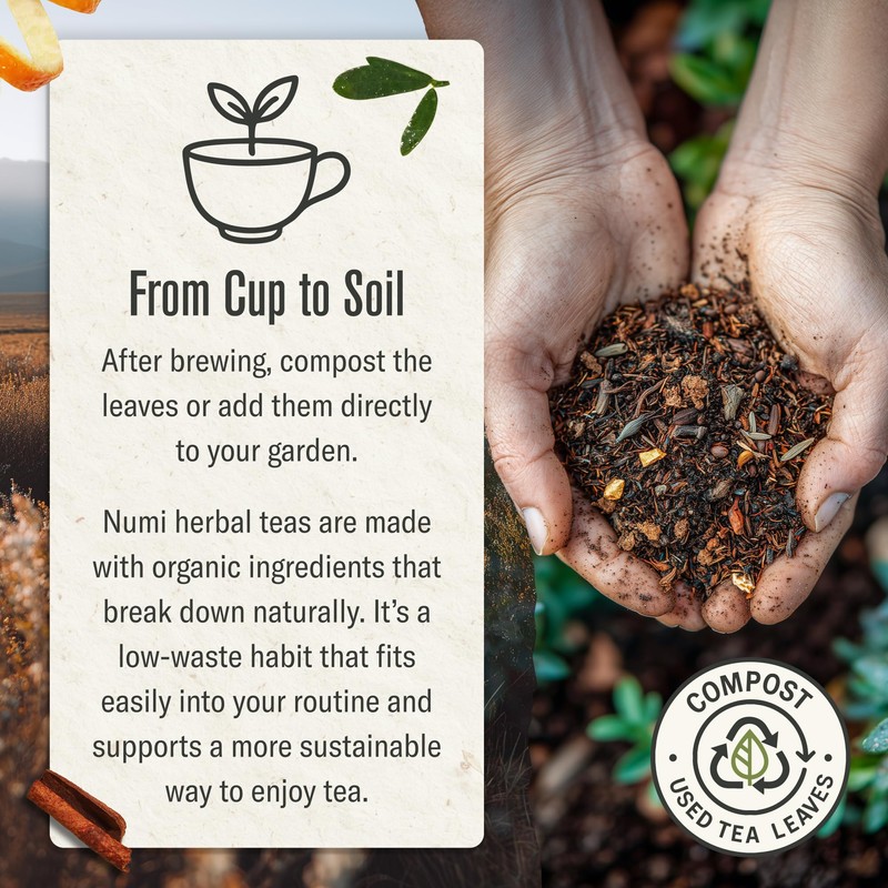 Numi Organic Rooibos Chai Tea Loose Leaf, Caffeine-Free Chai Tea