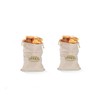 2 Pcs Natural Linen Bread Bag - 38x27 cm with