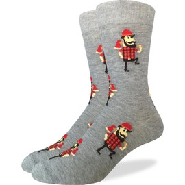 Good Luck Sock Men's Lumberjack Socks, Big & Tall, Shoe Size 13-17