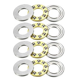 sourcing map F8-16M Axial Ball Bearings 8 mm x 16 mm x 5 mm Chrome Steel Single Direction Pack of 4