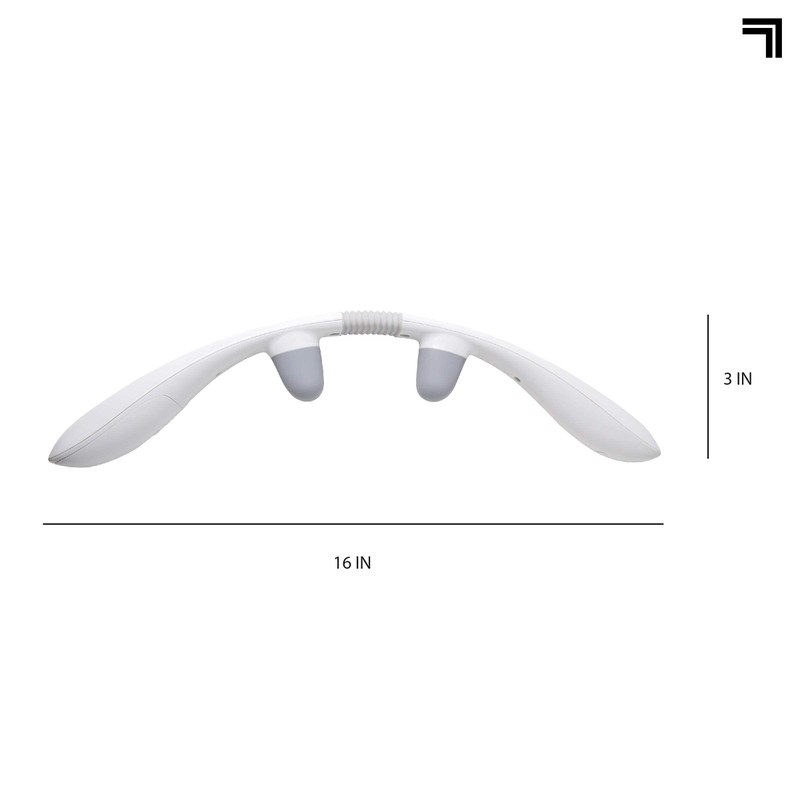 Sharper Image Dual-Node Vibrating Compression Massager, Soothe Sore Neck and