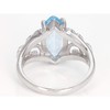 JTV Sky Blue Topaz Sterling Silver Solitaire Ring 3.50ct