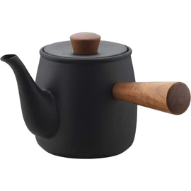 Miyazaki Seisakusho Tea Kettle with Tea Strainer, Not for Direct Flame, 0.38L, Black, CHA-3