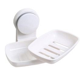 Easylife Instant Fix Single Layer Plastic Soap Dish (Pack of 2). Soap Bar Holder (H10.5 x W13.2 x D11cm). Kitchen or Bathroom Soap Holder. No Drill Shampoo Bar Holder - Fully Guaranteed