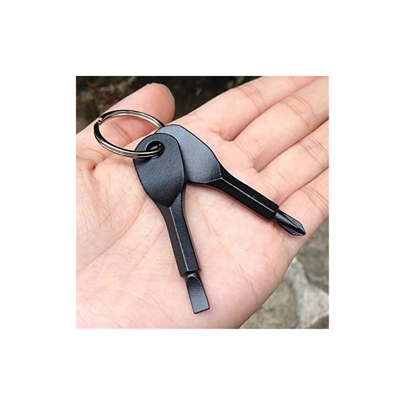 ROSTIVO Screwdriver Keychain Pocket Repair Tool Multi Mini Cool Gadgets