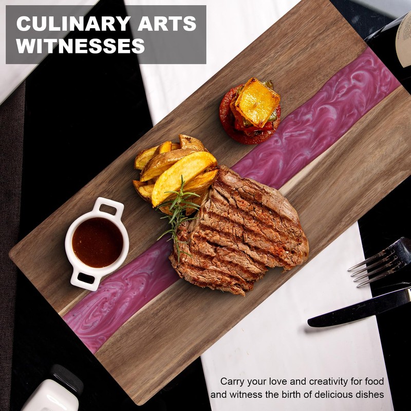 maudibozz Resin Cutting Board, Handmade Cutting Board suitable for Steak,