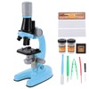 40X‑1200X High Definition Microscope Monocular Plastic Biological Microscope for ChildBlue