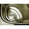 RSVP International Dishwasher Safe in-Sink Strainer, Corner Basket, Pierced Stainless