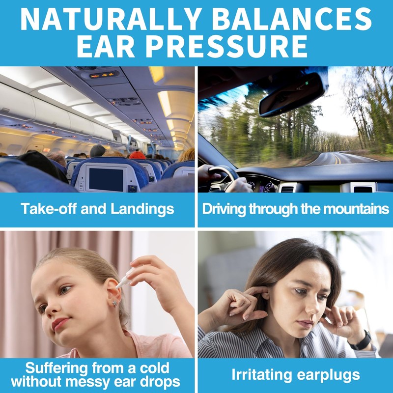 Tilcare Ear Pressure Reducer - Ear Popping for Flying, Swimming,