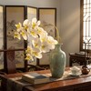 Artificial Phalaenopsis Orchids Flowers，Realistic Fake Flowers Decor，White