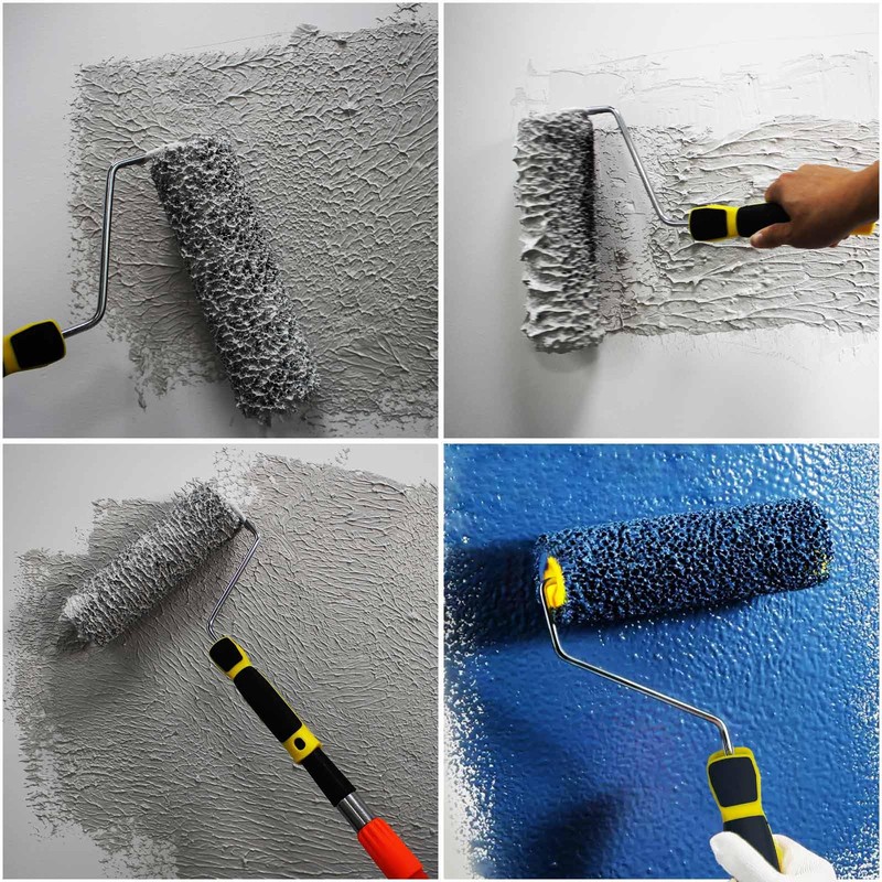 XWADJCD 9 Inch Drywall Compound Roller, Drywall Texture Roller Brush,