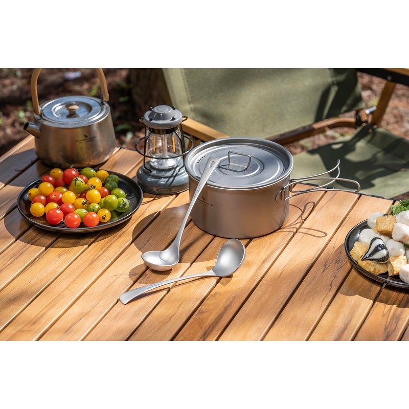 Boundless Voyage Titanium Ladle Durable Long Handle Soup Ladle Serving