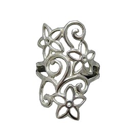 Stylish sterling silver ring flower women solid 925 Size G-Z Empress jewellery