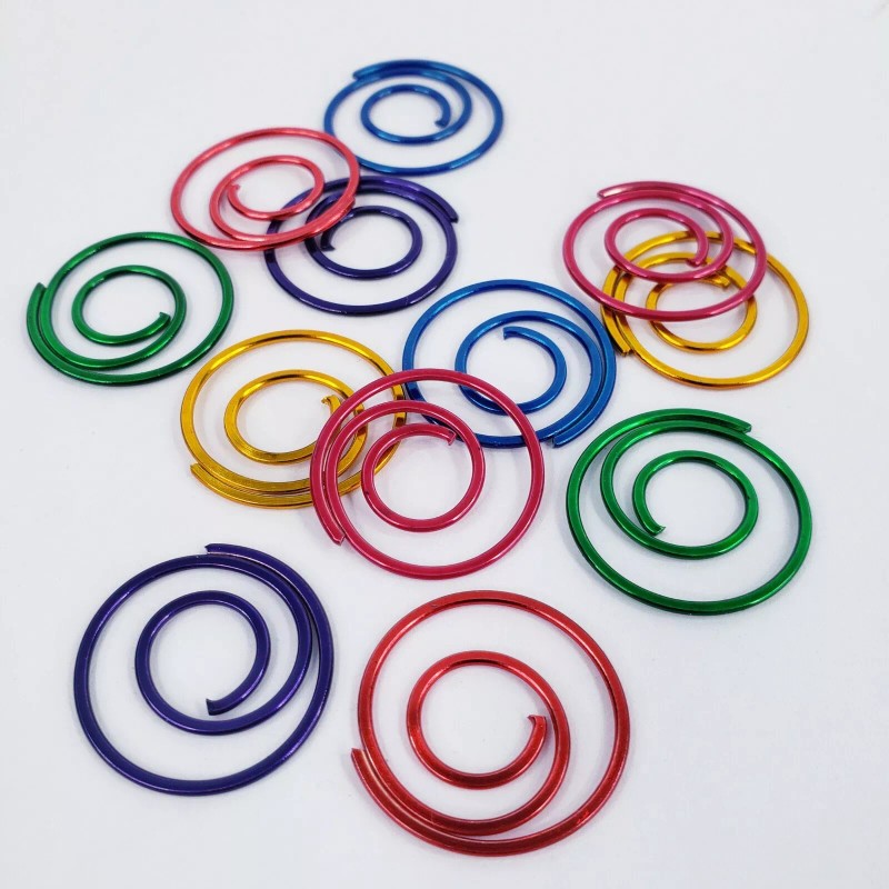Creative Impressions 12 Metallic Spiral Clips 6 Clrs Spirals Paper