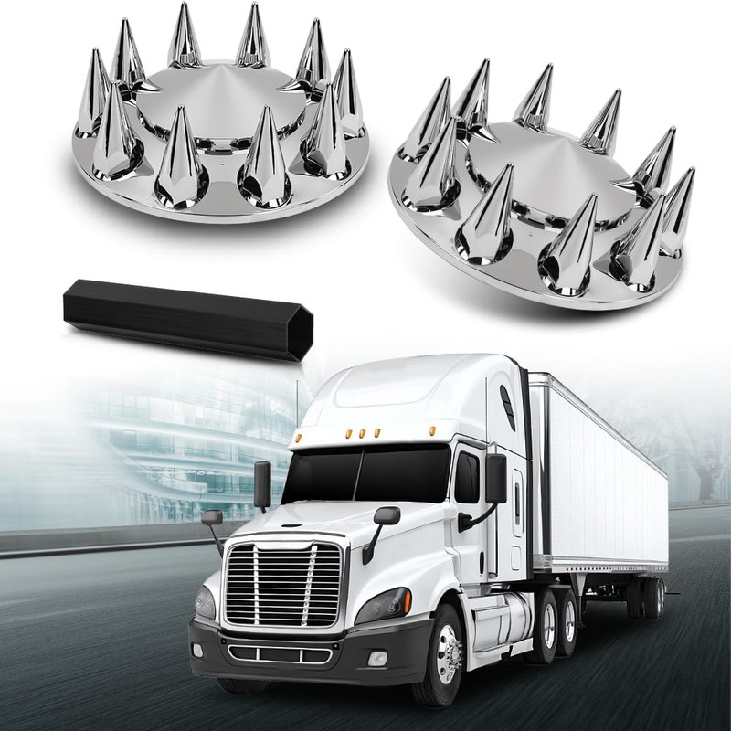 LQI Front Plating Hub Covers Chrome Wheel Cover 33mm Screw-on