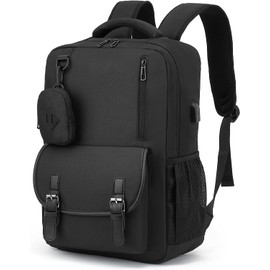 Mochila para Laptop con USB Impermeable 15.6" - Bolsa de Viaje Multiusos con Espacio Amplio, Diseño Ergonómico y Material Poliéster Duradero para/Trabajo/Negocios (6980 Unisex)