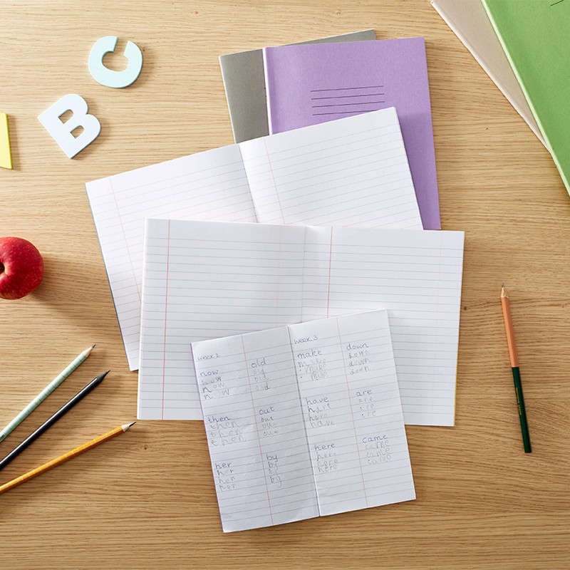 Rhino A5+ Exercise Books, 48 Page / 8mm Lined with
