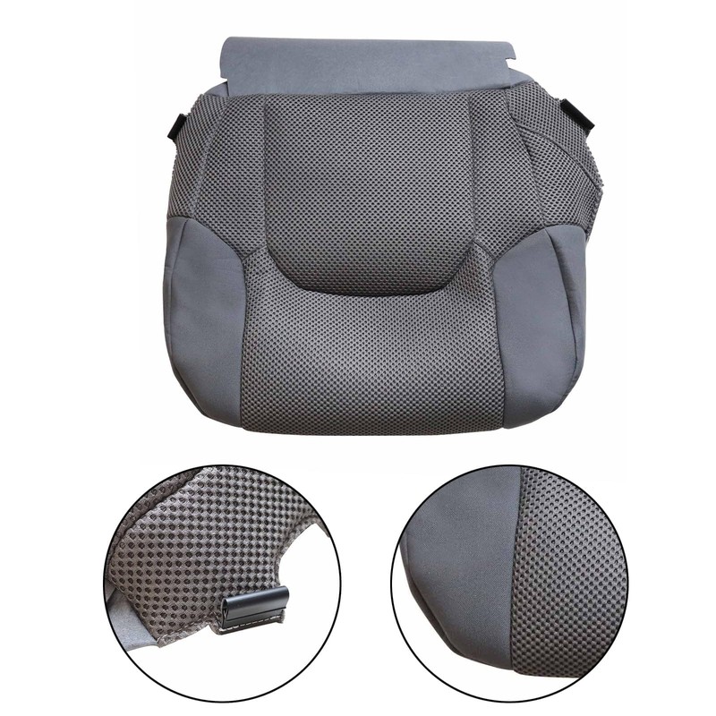 SecosAutoparts Left Driver Side Bottom Cloth Seat Cover Gray Compatible