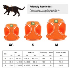 Zhenle Cat Harness for Cats, Adjustable Cat Harness for Small Animals and Doctors (M)