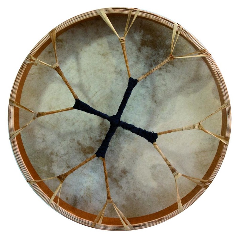Shaman drum round with goat skin, Frame Drum, handmade …