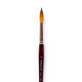 Watson Art Round Brush, Professional Watercolor Brush, Series 1400S, Synthetic Kolinsky Sable, Size 12, for Watercolor, Gouache, Ink and Liquid Acrylic
