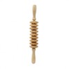 Wooden acupressure roller massage stick
