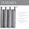Elrene Home Fashions Tucker Ticking Stripe Tier Window Curtains for