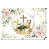 AIBIIN 7x5ft Mi Primera Comunión Backdrop Baptism Backdrop Decorations First