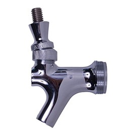Bev Rite Stainless Steel Faucet All 304 Grade SS Contact Beer Tap, Standard American, Polished
