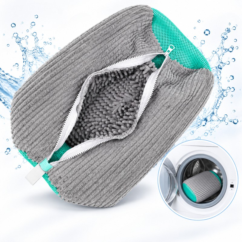 Mesh Shoe Wash Bag for Sneakers – Reusable Tear-Resistant Zipper