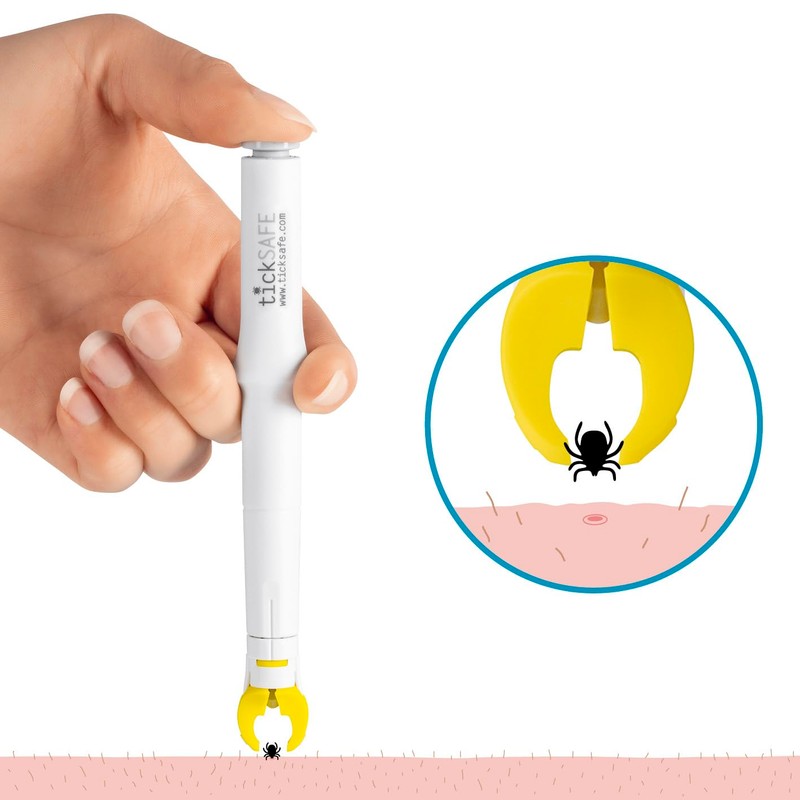 tickSAFE tick gripper with rotating gripper head for use on