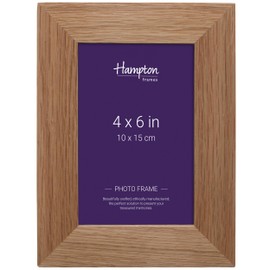Hampton Frames NEW ENGLAND Solid Oak Wood Display Picture Photo Frame 4x6 (10x15cm) 464846WO, natural