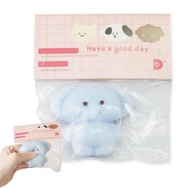 Mochi Squishy Elephant - Jumbo Soft Fidget Toy for Stress Relief, Sensory Focus & Party Prizes