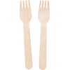 20 Wooden Forks Length 16.5 cm Birch Be Green