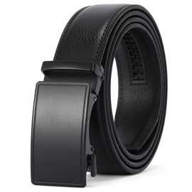 FALAN MULE Mens Belt,Slide Leather Ratchet Belt for Mens Dress Casual,Size Adjustable