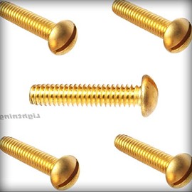 New Pack of 25 Pcs 10-24 x 1-1/2" inch Round Head Hardware Machine Screws Kit Solid Brass Slotted Drive Set Warranity by Pr-Merchant