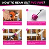 BARTOO PVC Pipe Reamer 1-1/2 Inch PVC Fitting Saver Reamer