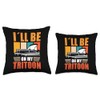 Tritooning Tritoon Boating Captain Tritoon Boat Throw Pillow