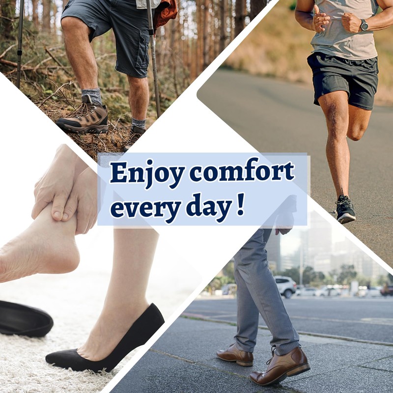 3 Pair Gel Heel Cups Plantar Fasciitis Inserts - Silicone