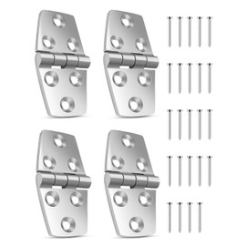 (4 PCS) 3" x 1.5" Boat Hinges 316 Stainless Steel Marine Grade, 50mm X 50 mm Heavy Duty Door Hinge with Screws for Ship RV Yacht