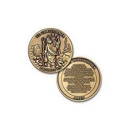 St Christopher Protect Us Challenge Coin