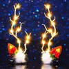 CAKURE Light Up Christmas Hair Clips Branches Hair Barrettes LED