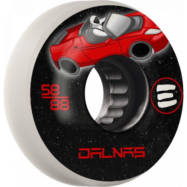RollerBones Eulogy Pro Jeff Dalnas Signature Wheel Rocket Man Aggressive Inline Wheel 58mm 88A 4pk White