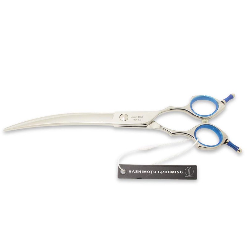 HASHIMOTO Curved Scissors for Dog Grooming,Dog Straight Scissors,Dog Blending Shears,Chunker