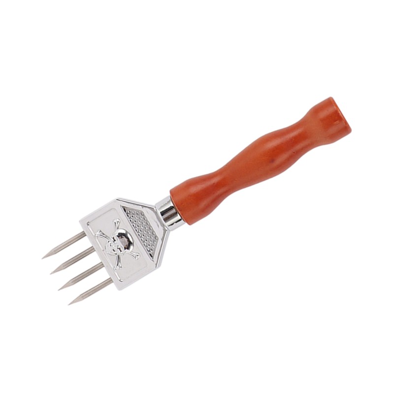 Ice Chipper 304 Stainless Steel Ice Crusher with Wooden Handle