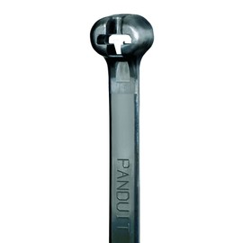 Panduit BT4LH-L0 Dome-Top Barb Ty Cable Tie, Weather Resistant Nylon 6.6, Light-Heavy Cross Section, Straight Tip, 120lbs Min Tensile Strength, 4" Max Bundle Diameter, .065" Thickness, .275" Width, 14.9" Length (Pack of 50)