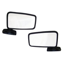 KarParts360 For Jeep Wrangler 1990 1991 1992 1993 Door Mirror Set Driver And Passenger Side | Pair | Front | Textured Black | Plastic/Metal/Glass | Yuppy Jeep (YJ)