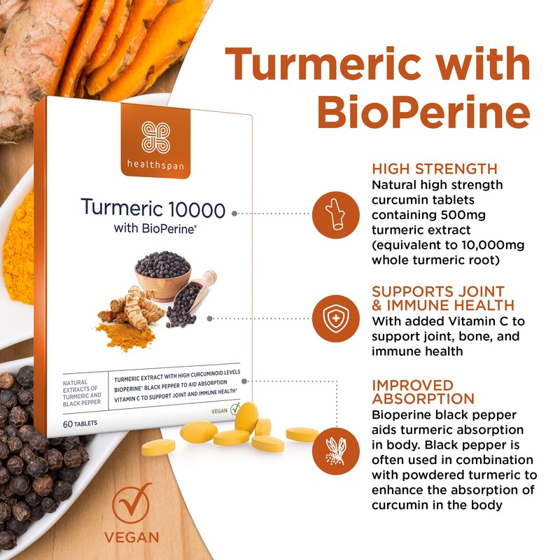 healthspan Healthspan Turmeric 10,000mg with BioPerine Black Pepper Extract (2