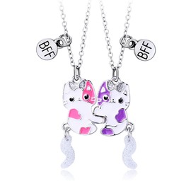 PLABBDPL Best Friends Necklaces – Set of 2 Friendship Necklaces for Girls & Women, for Birthday, Christmas, Bridesmaid or Sisters